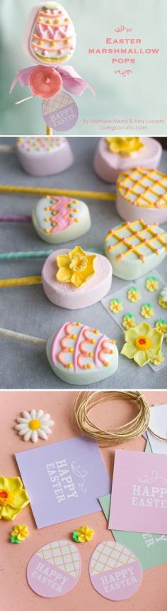 
                    
                        Easter Egg Marshmallow Pops & Free Printables by Amy Locurto and Matthew Mead. Perfect DIY Gift or Easter basket treat! LivingLocurto.com
                    
                
