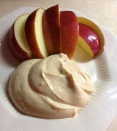 does a body good... Greek yogurt, peanut butter, honey, cinnamon!! Yummy dip!  Replace with almond butter for Pesach