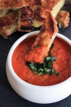
                    
                        Roasted Tomato Basil Soup. This healthy and satisfying soup is like a Snuggie for your soul. Grilled cheese sticks optional but recommended.
                    
                
