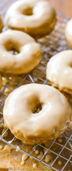 
                    
                        Spiced cake donuts covered in a rich, thick maple glaze. The donuts are baked, not fried and incredibly simple to prepare.
                    
                