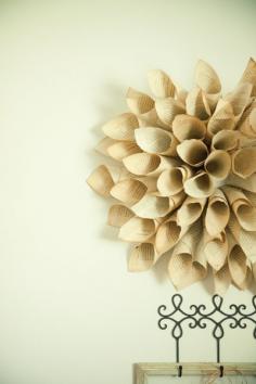 Old book page wreath
