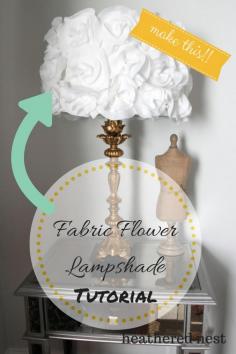 
                    
                        Fabric Flower Lampshade DIY Tutorial from Heathered Nest...  www.heatherednest...
                    
                