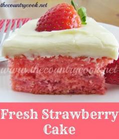 
                    
                        The Country Cook: Fresh Strawberry Cake
                    
                