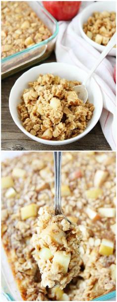 
                    
                        Baked Peanut Butter Apple Oatmeal Recipe on twopeasandtheirpo... Love this easy baked oatmeal and it reheats well too! Make a pan and eat all week!
                    
                