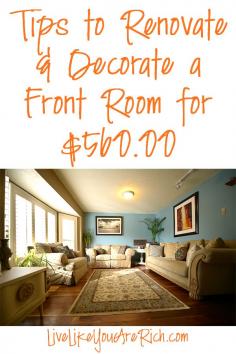 
                    
                        Furnishing and decorating a front room could easily cost between $20,000-$40,000. Even on websites with ‘less expensive’ ways to remodel and decorate a front room, the cost for it were upwards of $15,000! Are you remodeling or wanting to decorate a front room yet don’t have $15,000, $25,000, even over $40,000 to spend, and you want it to look nice? No Worries. I am here to tell you it is possible to spend less than $1,000 on quality furniture and decor. Here's how...
                    
                