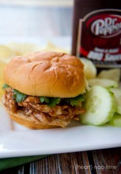 
                    
                        Delicious and easy Dr Pepper BBQ chicken sandwiches from iheartnaptime.net
                    
                