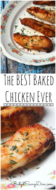 
                    
                        DONE in 30 minutes!!!! Chicken is SUPER moist - make sure to pin The Best Baked Chicken Ever Recipe – Marie Recipe
                    
                