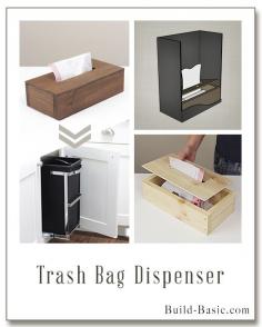 
                    
                        Finally...I can keep the trash bags right where I need them! This dispenser actually sits right in the base of the trash.  Just remove the full bag and pull a new one up! Building plans (with pictures) by Build Basic www.build-basic.com #BuildBasic #DIY #Woodworking #FreePlans #KitchenStorage #WhiteCabinets
                    
                