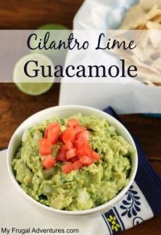 Delicious Coriander Lime Guacamole.