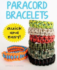 Summer Fun: Learn How to Make Paracord Bracelets - quicker and easier than Rainbow Loom! Happiness is Homemade