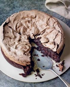 
                    
                        Double-baked chocolate meringue brownie
                    
                