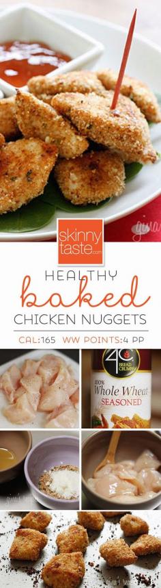 
                    
                        Healthy Baked Chicken Nuggets – an easy chicken recipe your whole family will love!
                    
                