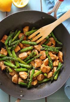 
                    
                        A quick and easy Spring stir-fry made with chicken and asparagus
                    
                