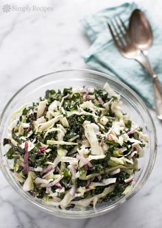
                    
                        Cabbage and Kale Slaw with Caraway Ranch Dressing ~ I had this and fell in LOVE with this!
                    
                