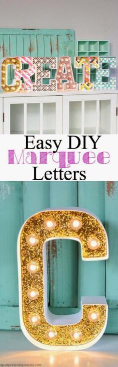 
                    
                        Craft Project Ideas: DIY MARQUEE LETTERS
                    
                