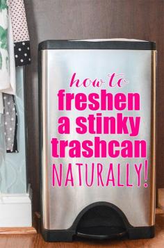 
                    
                        Stop using stinky bags and sprays to get rid of that trashy smell! Here is how to freshen a stinky trashcan... naturally! It's so quick and easy to do!
                    
                