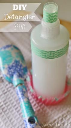 
                    
                        No Ouch! DIY Hair Detangler Spray using essential oils and natural organic ingredients. Save money and make a batch:) by SWEET HAUTE
                    
                