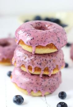 Blueberry glazed donuts