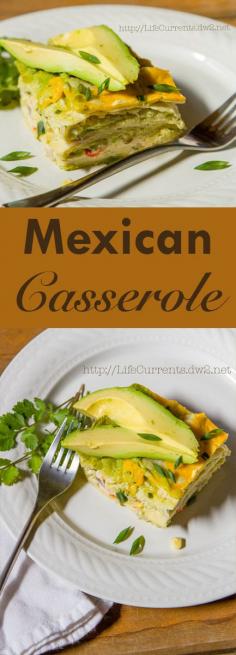 
                    
                        Mexican Casserole, makes a big casserole, so that you can have delicious leftovers for days! And, it's loaded with veggies!
                    
                