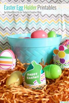 
                    
                        Free Printable Easter Egg Holders  designed by UrbanBlissLife for TodaysCreativeBlo...
                    
                