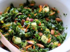 Kale Rainbow Detox Salad with Lemon Vinaigrette {vegan, gluten free} | Ambitious Kitchen