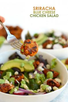 
                    
                        Sriracha Chicken Salad with Blue Cheese and Green Goddess Dressing - Fit Foodie Finds
                    
                