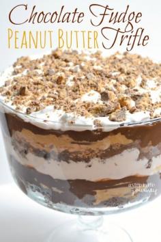 
                    
                        Recipe for this Chocolate Brownie Peanut Butter Trifle...it is to DIE for! A quick, simply, and delicious dessert!
                    
                