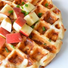 
                    
                        Cheddar Waffles with Maple Apple Butter Syrup
                    
                