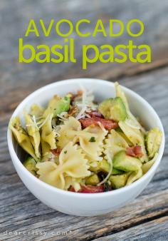 
                    
                        Avocado Basil Pasta Recipe | dearcrissy.com
                    
                