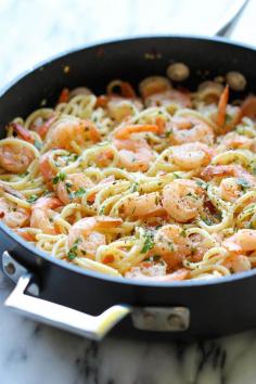 
                    
                        Shrimp Scampi - You won't believe how easy this comes together in just 15 minutes - perfect for those busy weeknights!
                    
                