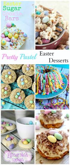 Pretty Pastel Easter Desserts #Easter #baking