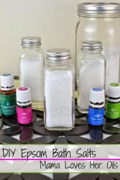 
                    
                        Have you ever wondered what to do with your empty Essential Oil bottles? Make your own DIY Epsom Bath Salts Using Essential Oils from Mama Loves Her Oils!
                    
                
