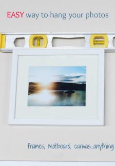 
                    
                        How to hang all your photos simply and easily.  Easy enough to do by yourself and easy to adjust if you don't get it right where you want it the first time.
                    
                