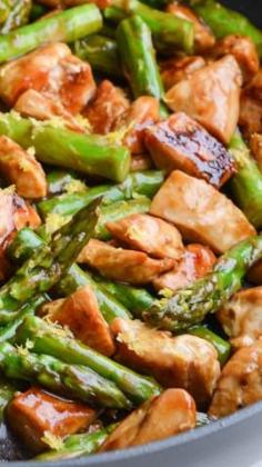 
                    
                        Lemony Chicken Asparagus Stir Fry is really fast and flavorful... it is amazing!
                    
                