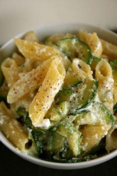 
                    
                        Recipe for Penne with Zucchini and Ricotta - Ricotta is one of those rich-in-protein cheeses that’s actually good for you, so eat up, have seconds.
                    
                