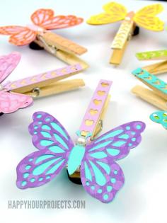 
                    
                        Butterfly Clothespin Magnets
                    
                