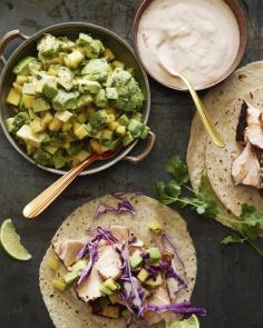 
                    
                        Chipotle Salmon Tacos with Avocado Mango Salsa  from www.whatsgabycook... (What's Gaby Cooking)
                    
                