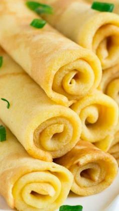 
                    
                        Savory Cheese Crepes ~ Delicate and savory, these cheese crepes, made with extra sharp cheddar cheese, will be your favorite alternative to sweet crepes.
                    
                