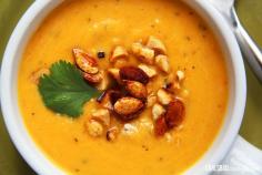 
                    
                        This Butternut Squash Soup Recipe is Topped with Spicy Sriracha Seeds #soup trendhunter.com
                    
                