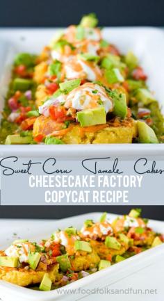 
                    
                        Sweet Corn Tamale Cakes Recipe – The Cheesecake Factory Copycat Recipe | www.foodfolksandf... | #FoodIsLove #CopyCat #recipe
                    
                
