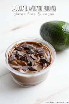 
                    
                        Chocolate Avocado Pudding // Harness the power of the avocado to create this luxuriously creamy chocolate avocado pudding. No dairy, grains, eggs, refined sugar or nuts makes this the perfect allergy friendly treat.
                    
                