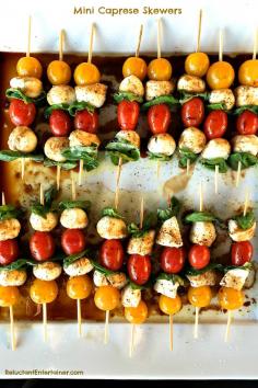 
                    
                        These Mini Caprese Skewers are a light, quick appetizer to make for a dinner party!
                    
                