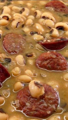 
                    
                        Emeril Lagasse’s Smoked Sausage and Black-Eyed Peas ~ the best black-eyed peas recipe ever... The seasoning is perfect. As a bonus, it is very easy to make.
                    
                