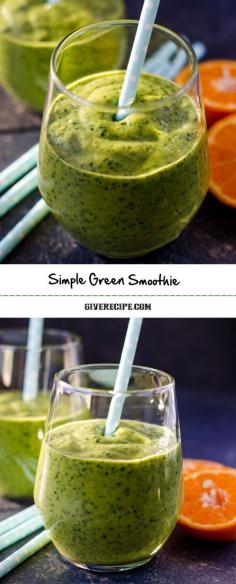 
                    
                        Simple Green Smoothie is a detox for your body. This is as yummy as your kids' favorite smoothies. | giverecipe.com | #smoothie #avocado
                    
                