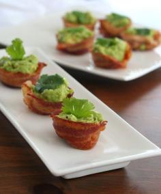 
                    
                        Mini Bacon Guacamole Cups via All Day I Dream About Food// #avocado #appetizers #bacon
                    
                