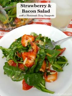 
                    
                        Strawberry Bacon Salad With A Homemade Berry Vinaigrette! It is SO GOOD! #PourMoreFun #Ad Walmart
                    
                
