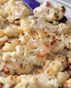 
                    
                        Roasted Garlic Cauliflower!  Can't….stop….eating this!
                    
                
