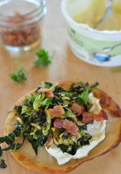 
                    
                        Crispy Kale and Brussels Sprout Tacos with Bacon and Whipped Feta | mountainmamacooks...
                    
                