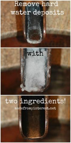 Remove Hard Water Deposits with two easy ingredients!