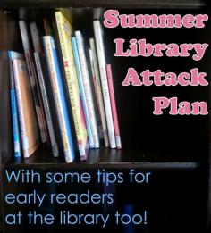 
                    
                        Our summer library plan.  Reading is the best thing kids can do with their brains during the summer and frequent library trips gives them a large variety!
                    
                